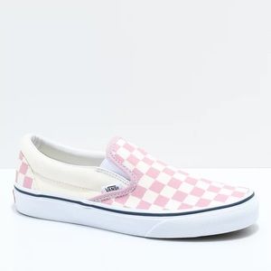 Pink checkered vans